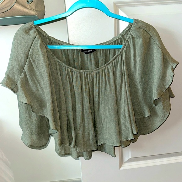 Muted green top - Picture 1 of 2